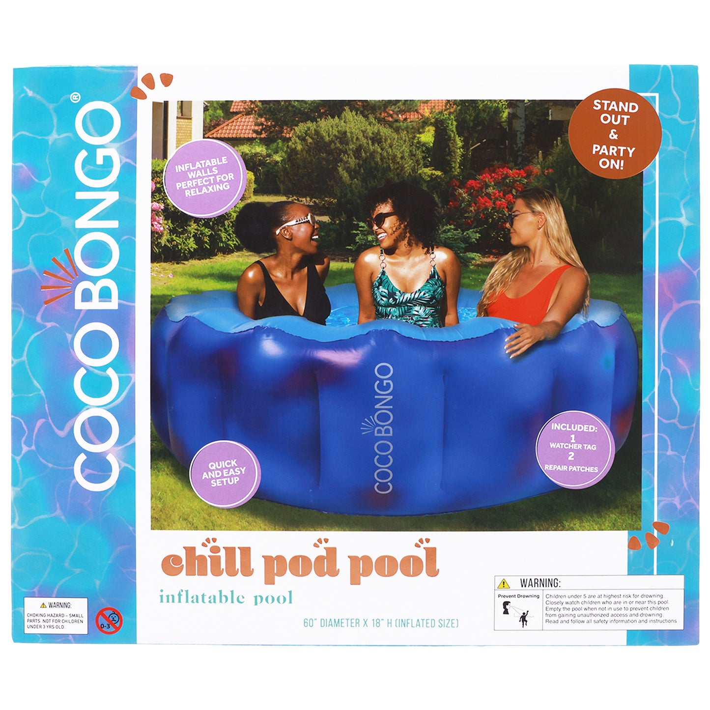 Hyper Tie-Dye Inflatable Pool – Blue/Purple