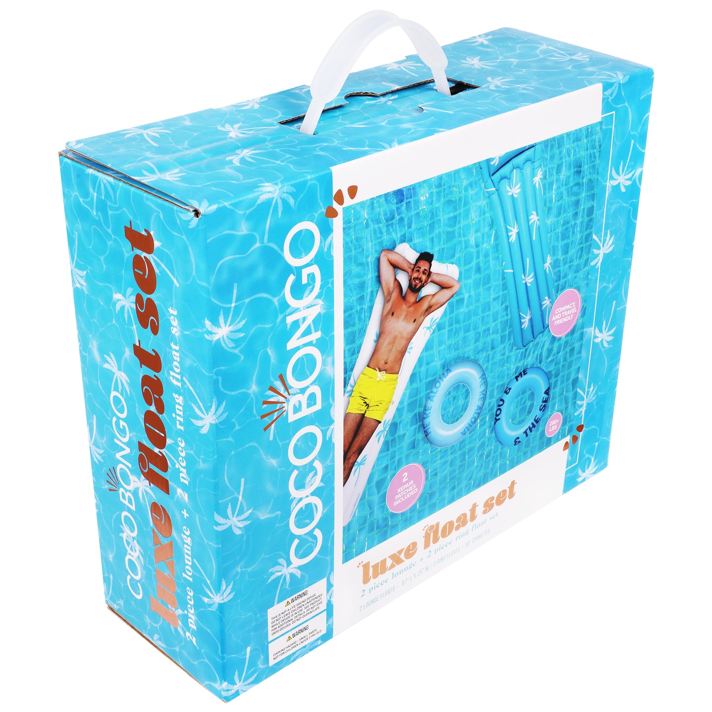 Palm Print Water Float Bundle – Pool Floats – Unisex – Multi-color